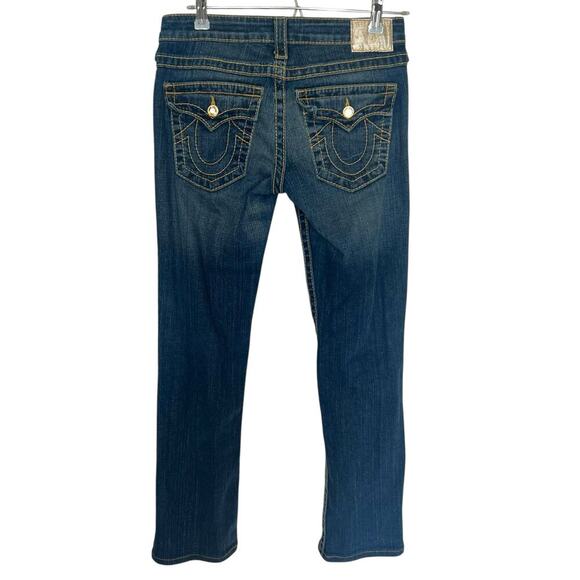 True Religion Women's Y2K Embellished Gold Label Low Rise Jeans Medium Wash 27 - Picture 3 of 9